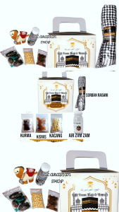 PAKET OLEH-OLEH HAJI DAN UMROH BOX KABAH KACANG ARAB BIASA