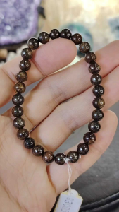 Natural Brazil High Grade Copper Rutilated Crystal Beads Bracelet CR03 #CrystalBracelet
