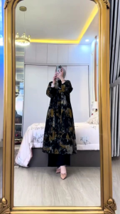 NEW ONESET OOTD HIJABERS SET TUNIK NADHIRA LONG TUNIK BERCAK VIRAL KEKINIAN