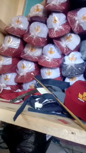 TOPI PERMUKA TOPI SIAGA TOPI BONI BORDIR COMPUTER JAHITAN RAPIH BELAKANG KATET