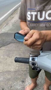 GƯƠNG RIZOMA 744 CHÂN DÀI LOẠI 1 GẮN CHO MỌI LOẠI XE( full hộp kèm phụ kiện)