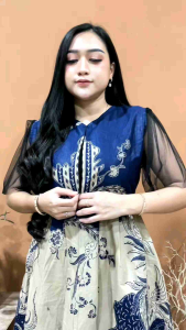 dress melodi - dress batik couple - batik furing - dress kondangan