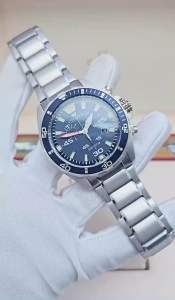 ĐỒNG HỒ NAM CHÍNH HÃNG Citizen AT2431-87L Eco Drive Blue Dial Chronograph Silver Stainless Steel For Men