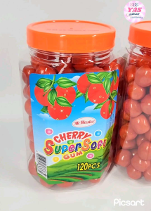 120pcs CHERRY SUPER SOFT BUBBLE GUM CANDY/ loot bag fillers / paninda / giveaways / party favors.