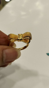 Cincin emas kosong 916 (22k) design ribbon