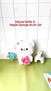 MIZO Deluxe Bottle and Dot Sponge Brush Set / Sikat Pembersih Botol Susu Bayi