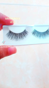 Bulu Mata Natural Hafizah HF - 20 isi 12 Pasang Lusinan Perlusin Gratis Tutup Mika