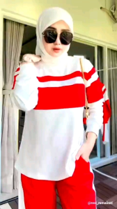 Setelan Kaos Wanita Merah Putih Oneset Wanita Kemerdekaan Setcel Kaos Combed Set Kaos Hut 17 Agustus Terbaru Kekinian