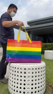 IKEA ถูกหน้าถุงหิ้วใหญ่ ถูกที่ IKEA ถุงช้อปปิ้ง ถูกถุงใส่ของ สีรุ้ง STORSTOMMA 71 ลิตร