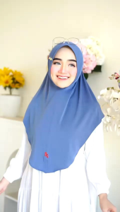 Hamida Daura gama bergo instan harian Jersey premium