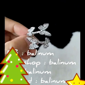 balinum แหวนเกลียวเงินแท้ 925 รูปผีเสื้อประดับเพชร CZ สามารถง้างปรับขนาดได้ งานพรีเมียมเกรดจิวเวลรี่ ดูหรูหราและสวยงามมากค่ะ