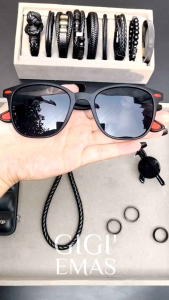 Kacamata Pria Hitam Navy sunglasses polarized pantai