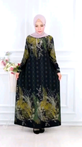 GAMIS BATIK TERBARU 2023 IVONA JUMBO MAXY BY ADORE LD 110 - 130 PB 137 FIT XXL - XXXL CALVIN JEANS BAHAN TEBAL ADEM JATUH HALUS STRECH MOTIF PRINTING BUNGA SIMPLE ELEGAN KEKINIAN