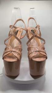 Elegant Bragais Inspired Pageant Flatform Heels 7inches Nude 36-40 sizez