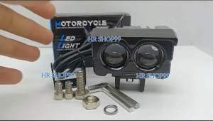 Lampu Tembak Laser 2 Mata Putih Kuning 2 Warna