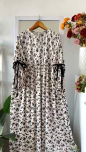 GAMIS MIGEL JISO BAHAN RAYON PREMIUM LENGAN BALON HARGA MURAH