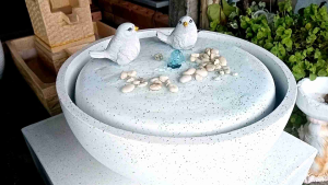 D455 (Pre orde) ชุดอ่างน้ำพุ  น้ำผุด พร้อมขาตั้ง  อ่างกว้าง 90 cm 💥 แถมฟรีปั๊มน้ำ🌧 แต่งบ้าน อ่างน้ำพุ น้ำพุ  น้ำผุด น้ำล้น กระถางปลูกต้นไม้