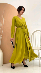 LONG DRES KOREAN SUMMER / DRESS WANITA PANTAI / DRESS PARTY V NECK