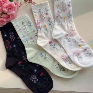Korean Socks- Flowers- Iconic Socks