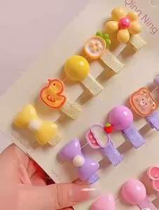 [Set 10 kẹp] 🎀Kẹp tóc nơ vải - Kẹp tóc cho bé gái🎀Nhiều màu sắc ngọt ngàodễ thương - Phong cách Hàn Quốc🌸