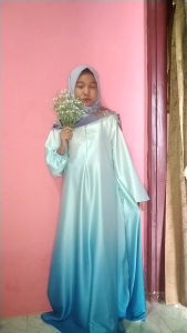 ALMERIA Gradient Dress | Gamis Gradasi | Busui Friendly | Gamis SMLXXL2XL JUMBO | Gradasi Dress