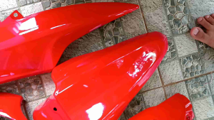 cover full body halus Yamaha mio smile warna merah cabe