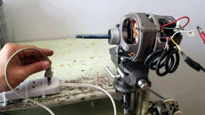 Electric fan Motor Assembly with Front Thread (set with motor housing bushing shafting capacitor & gearbox) Spare Parts Only