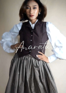 GENEVA Vest Wanita Vintage Aesthetic | Anuratu Store Official