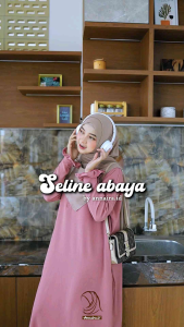 SELINE ABAYA - ABAYA DRESS POLOS BAHAN PARIS KENIT TEBAL DENGAN BANYAK PILIHAN WARNA CANTIK BY ANNAIRA.ID
