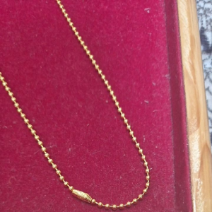 Gold Tone Ball Chain Necklace