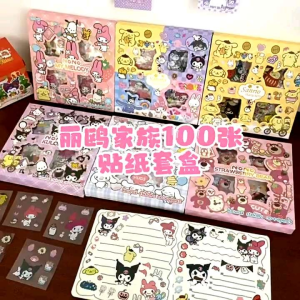 100pcs Sanrio marvel ultraman cute sticker durable stickers diy handbook waterproof pvc sticker children student stationary marvel ultraman kuromi