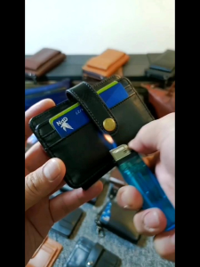 Lanyard-Dompet Kartu Id Card Holder Kulit-Name tag Tali