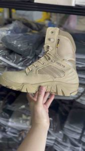 DELTA FORCE รองเท้ายุทธวิธีข้อสูง วัสดุไมโครไฟเบอร์ใส่เดินป่า ตั้งแคมป์ ฝึกภาคสนาม สายตรวจ ตำรวจ ทหาร ใส่ได้ทั้งผู้ชาย และผู้หญิง Sport กีฬา ออกกำลังกาย รองเท้าเดินป่าdecathlon