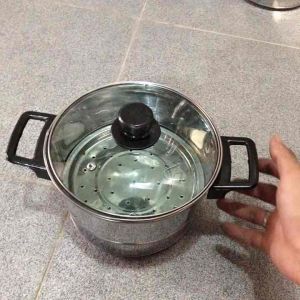 DANDANG KUKUS TUTUP KACA UK24cm FREE ENTONG NASI TERMURAH