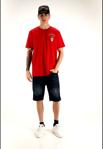 Ed Hardy King of Skull Regular Tee – Men’s Rhinestone Embroidered Graphic T-Shirt 100% Cotton Lycra