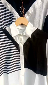 Kemeja Emilia Polo Linen Mix Katon Salur: Nyaman & Elegan