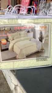 Readystock Set Cadar Pengantin Beropol Set 7 IN 1 6 IN 1 Ropol Cadar Pengantin cadar pengantin putih cadar lace