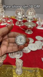 999 Fine Silver Coin Laxmi Ganesh Hallmarked 10g Perfect Gift for Family Anniversary Diwali Rakhi Dhanteras Puja