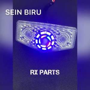 STOP LED 7 WARNA ANGLE EYES RUNNING RX KING RXKING + DUDUKAN STOP & PLAT NOMOR + SEIN LED KIRI KANAN WARNA (BIRU - MERAH - KUNING - HIJAU)