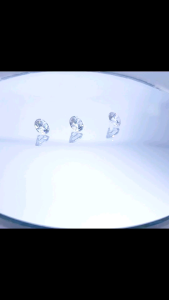 เพชร โมซาไนท์ เซ็ท 3 เม็ด สี F น้ำ98 VS1 หนักรวม 2.60 กะรัต