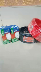 KABEL LISTRIK TEMABAGA H B Y KABEL 2.5mm2 50YARD MERAH-HITAM PEMBELIAN 1 ROLL GRATIS LAMPU LED 10WATT kabel untuk istalasi listrik perumahan kualitas bagus tidak mudah ngelupas