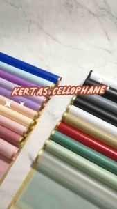 [5 LEMBAR] KERTAS BUNGA FRAME GOLD/WRAPPING PAPER/ WRAP BUNGA/FLOWER WRAP/PEMBUNGKUS KERTAS WATERPROOF