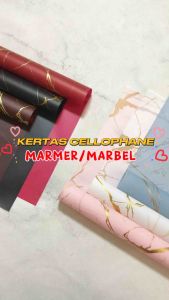 [1 PACK ISI 20 LEMBAR] KERTAS BUNGA MARMER / MARBLE KOREAN PAPER WATERPROOF WRAP WRAPPING BUNGA ASLI BUNGA PALSU KERTAS PEMBUNGKUS BUNGA