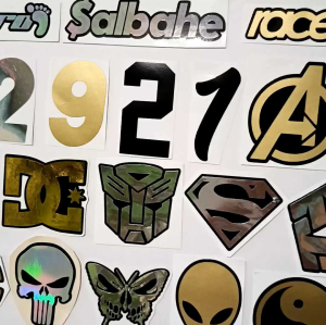 DC Sticker Decal in Silver Gold & Hologram