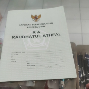 Buku Raport RA Raudhatul Athfal kelas A dan B. ukuran Besar B5. 175x255 cm