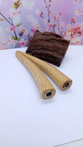 pipa once kayu liwung macan putih model bulat polos L95