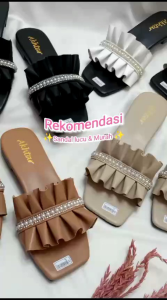 "NS" Sandal wanita/Teplek/sandal selop Rempel mutiara/sandal murah/kekinian/terbaru/nyaman/sandal mewah/sandal wanita trendy/promoo...!!