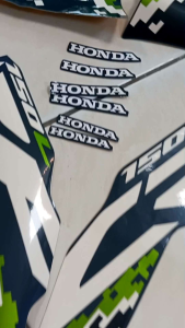 Daftar Stiker Striping Honda CRF 150L Hijau Abu Extreme Grey 2019/2020 Army