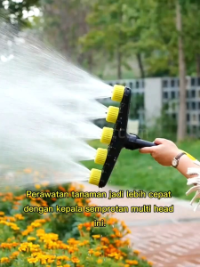 ALS3456 Kepala Semprotan Air Multi Head Nozzle Ukuran Panjang Spray Adjustable untuk Siram Tanaman dan Cakupan Area Luas