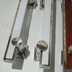 Handle Pintu Full Stainless Panjang 45 cm 33 cm/Gagang Pintu Minimalis 1 Satu Set/Tarikan Pintu Kamar Rumah Mewah/Pegangan Handle Pintu Kayu/Tarikan Pintu Modern/Gagang Pintu Rumah 2 Dua Pintu/Handle Pintu Antik/Tarikan Pintu Satu
